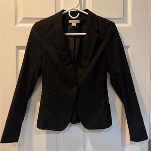 H&M Single-Breasted Black Blazer (Size 2)